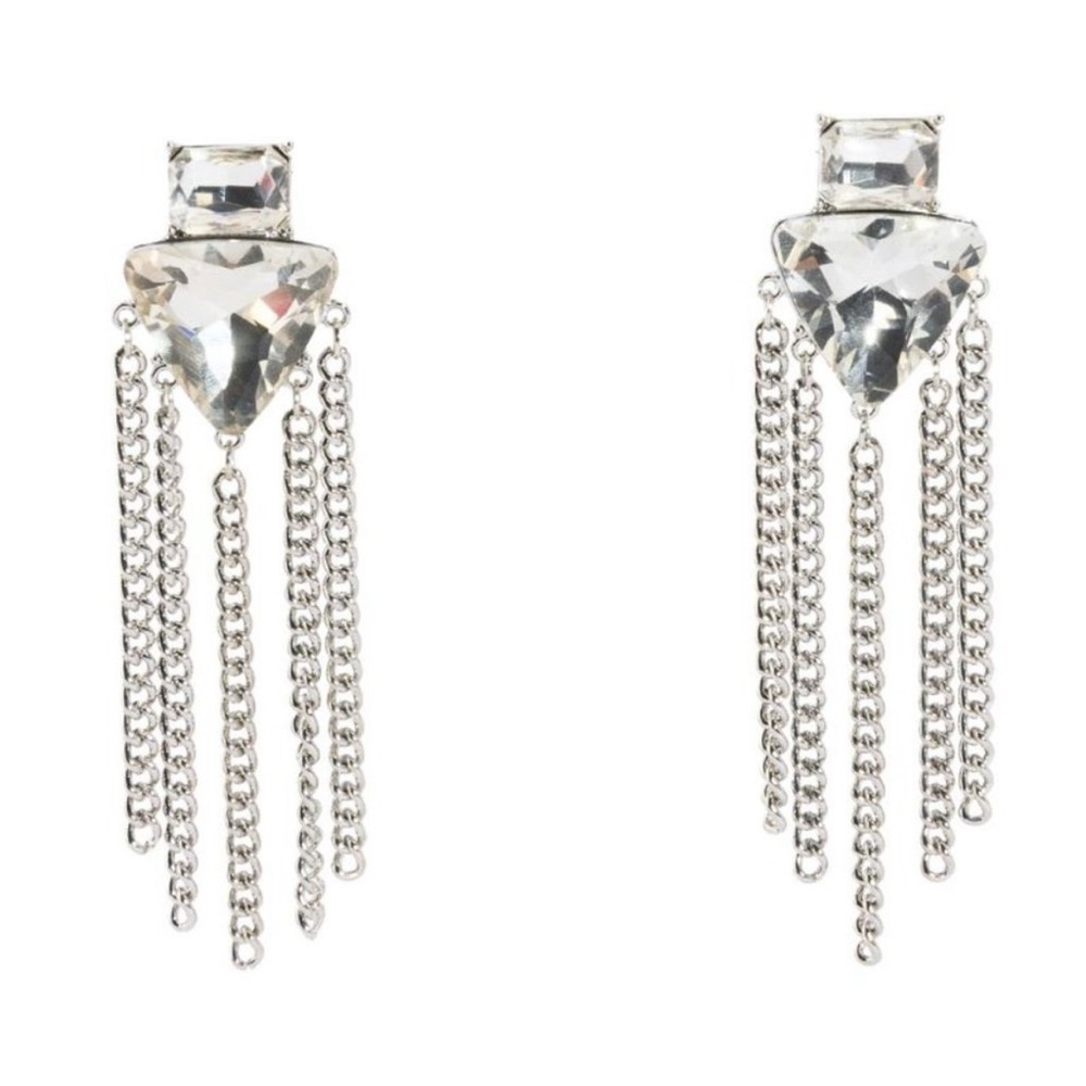 Crystal Fringe Dangle Earrings